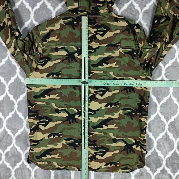Gap Jacket Youth 2XL Green Camo Anorak Hooded 1/4 Zip Pockets Military Teen - Picture 4 of 14